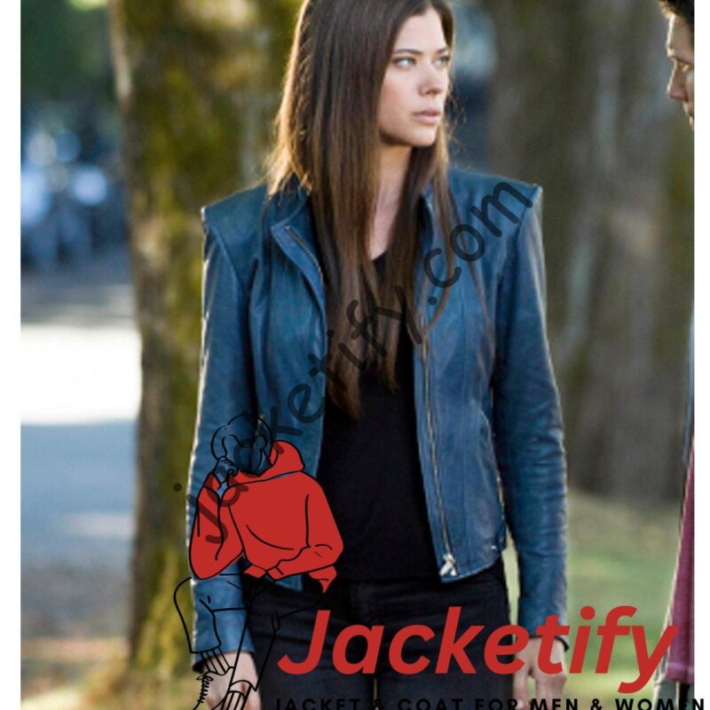 The Tomorrow People Peyton List Blue Leather Jacket