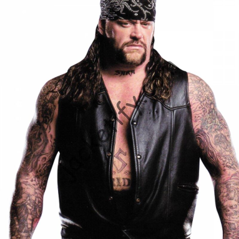 The Undertaker Black Leather Vest