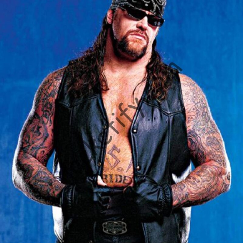 The Undertaker Black Leather Vest