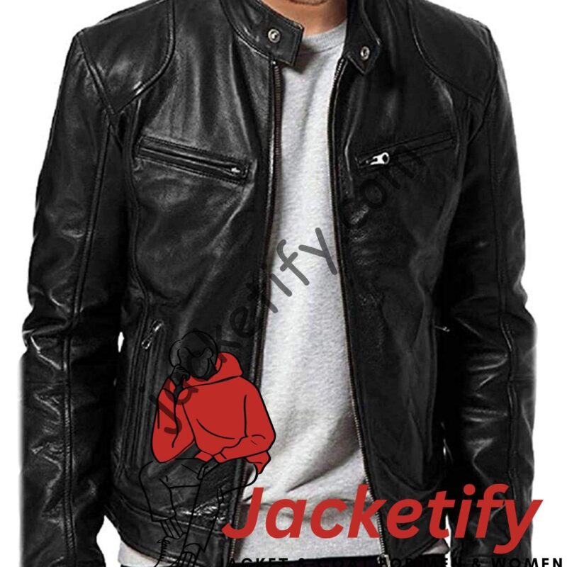 Sebastian Stan Pam & Tommy Lee Leather Jacket