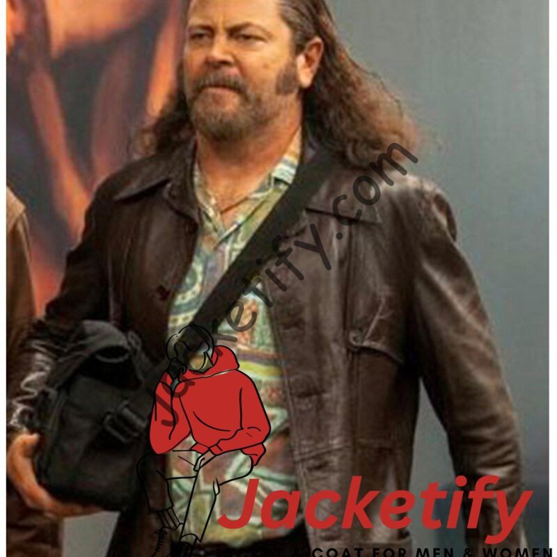 Nick Offerman Pam & Tommy Leather Coat