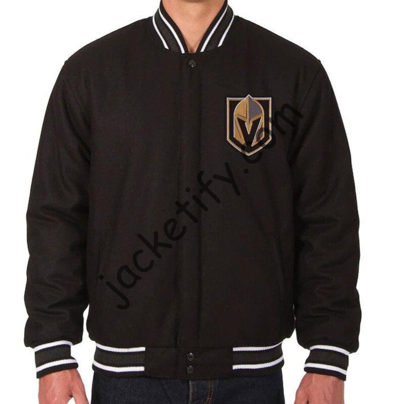 Vegas Golden Knights Varsity Black Wool Jacket