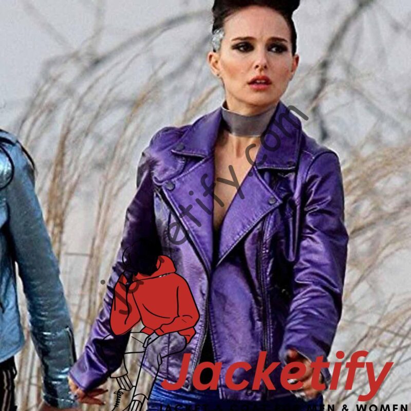 Vox Lux Natalie Portman Purple Leather Jacket