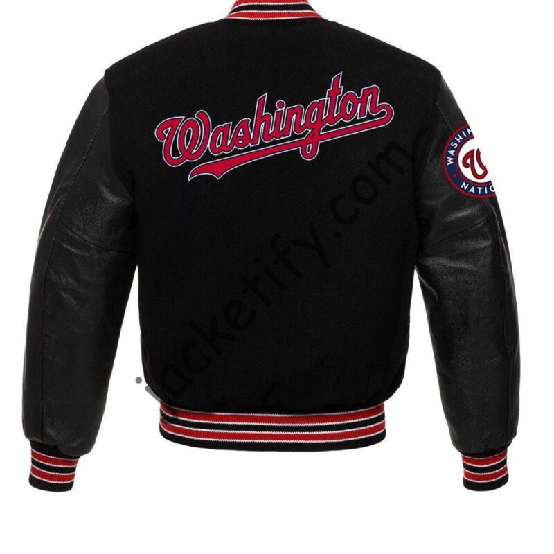 Washington Nationals Black Varsity Jacket