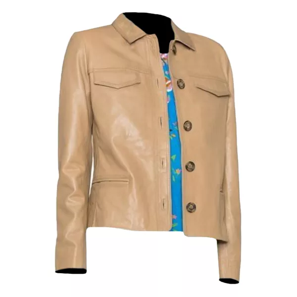 Brown Leather Shirt Womens