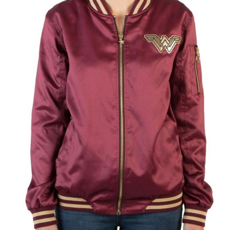 Women’s Wonder Woman Red Bomber Jacket