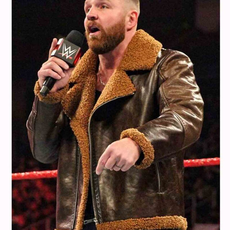 WWE Dean Ambrose Shearling Brown Leather Jacket