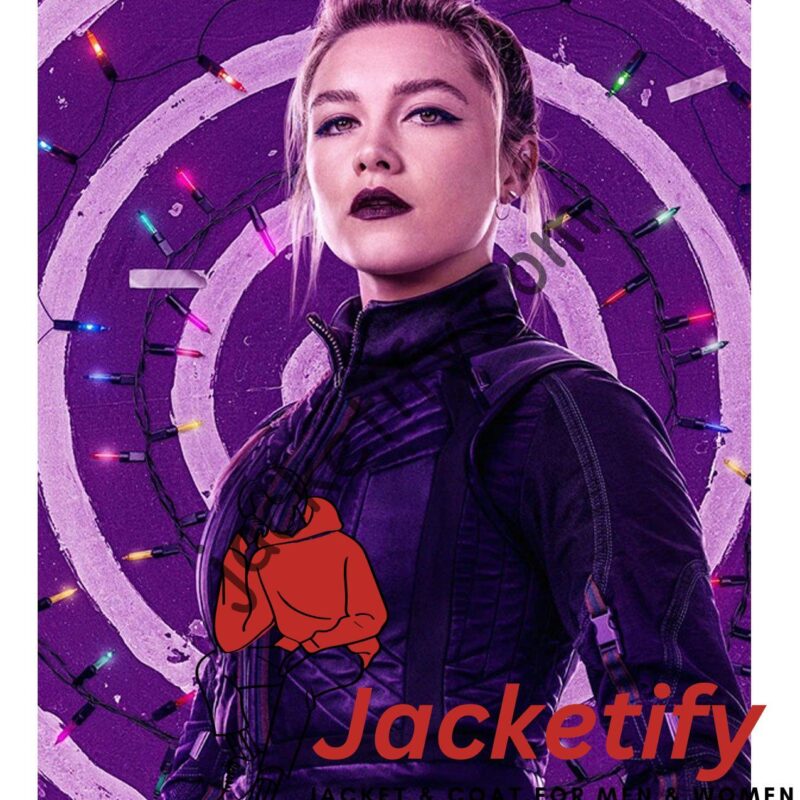 Hawkeye Florence Pugh Blue Leather Vest